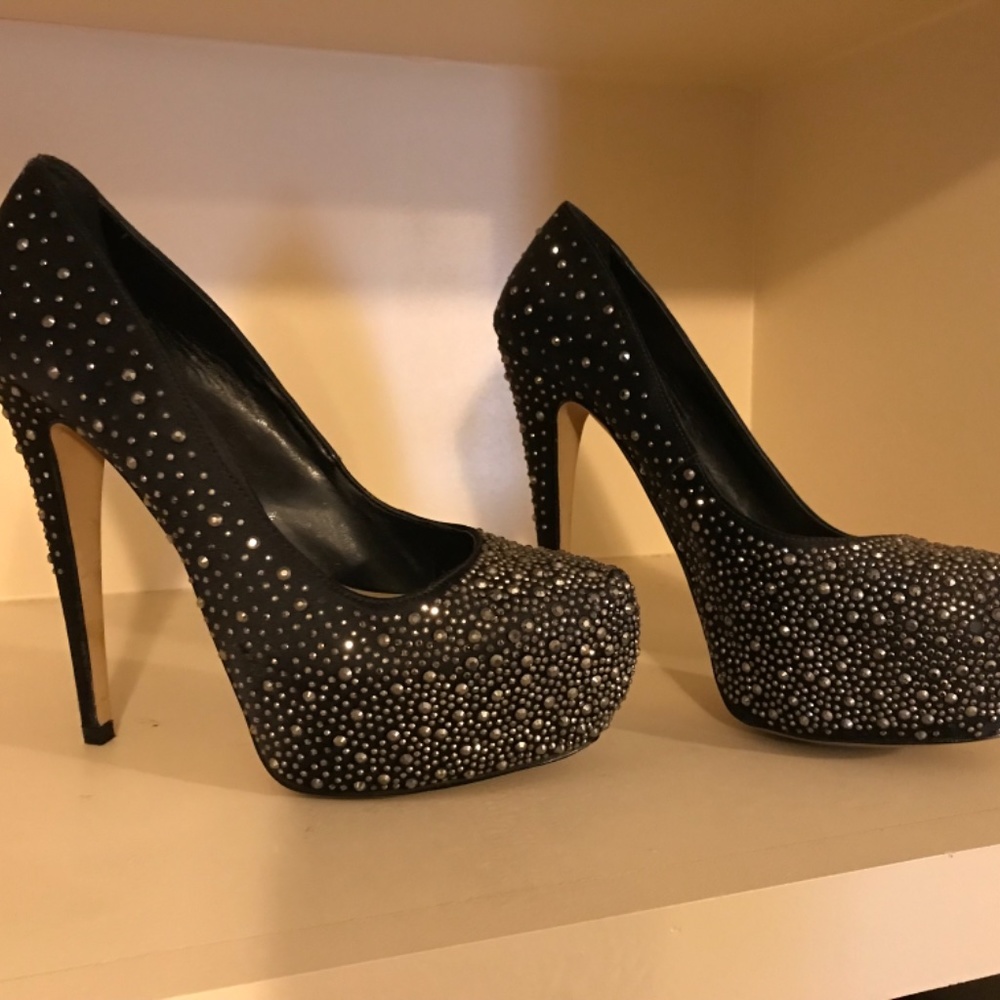 aldo heels with rhinestones